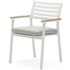 Bona Уличный стул из алюминия в белой отделке и массива тикового дерева