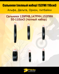 -Набор сальников (полный) для 139FMB,147FMH,152FMH 50-110см3