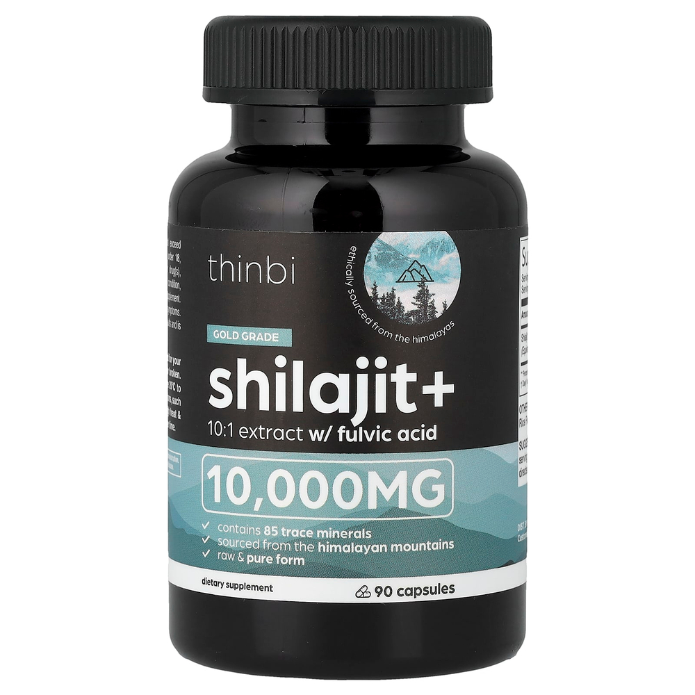 Thinbi, Мумие+, 90 капсул (500 мг в 1 капсуле)