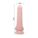 Телесный фаллоимитатор с присоской Super Dildo - 18,8 см. (Цвет: телесный)