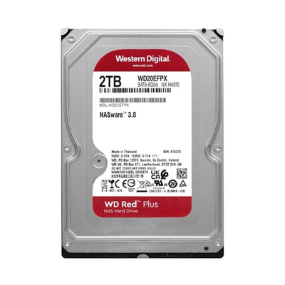 Жесткий диск Western Digital Red Plus NAS HDD 3.5" SATA 2TB, 5400 rpm, 64MB buffer, CMR