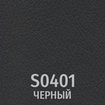 Кресло Атлант, высокая спинка, хром полозья, экокожа Santorini, черное