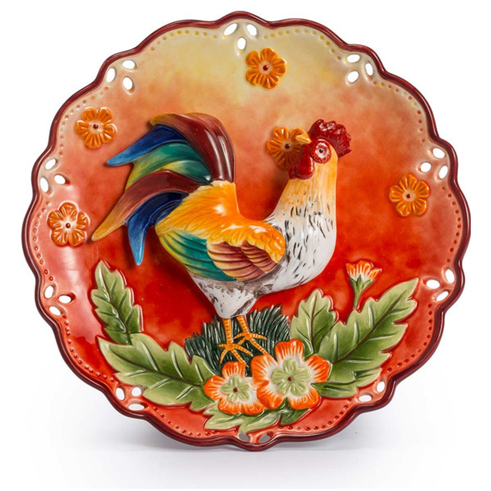 Тарелка декоративная 20см красная Lamart