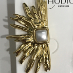 Серьги-гвоздики "Лучи" 39мм, сталь