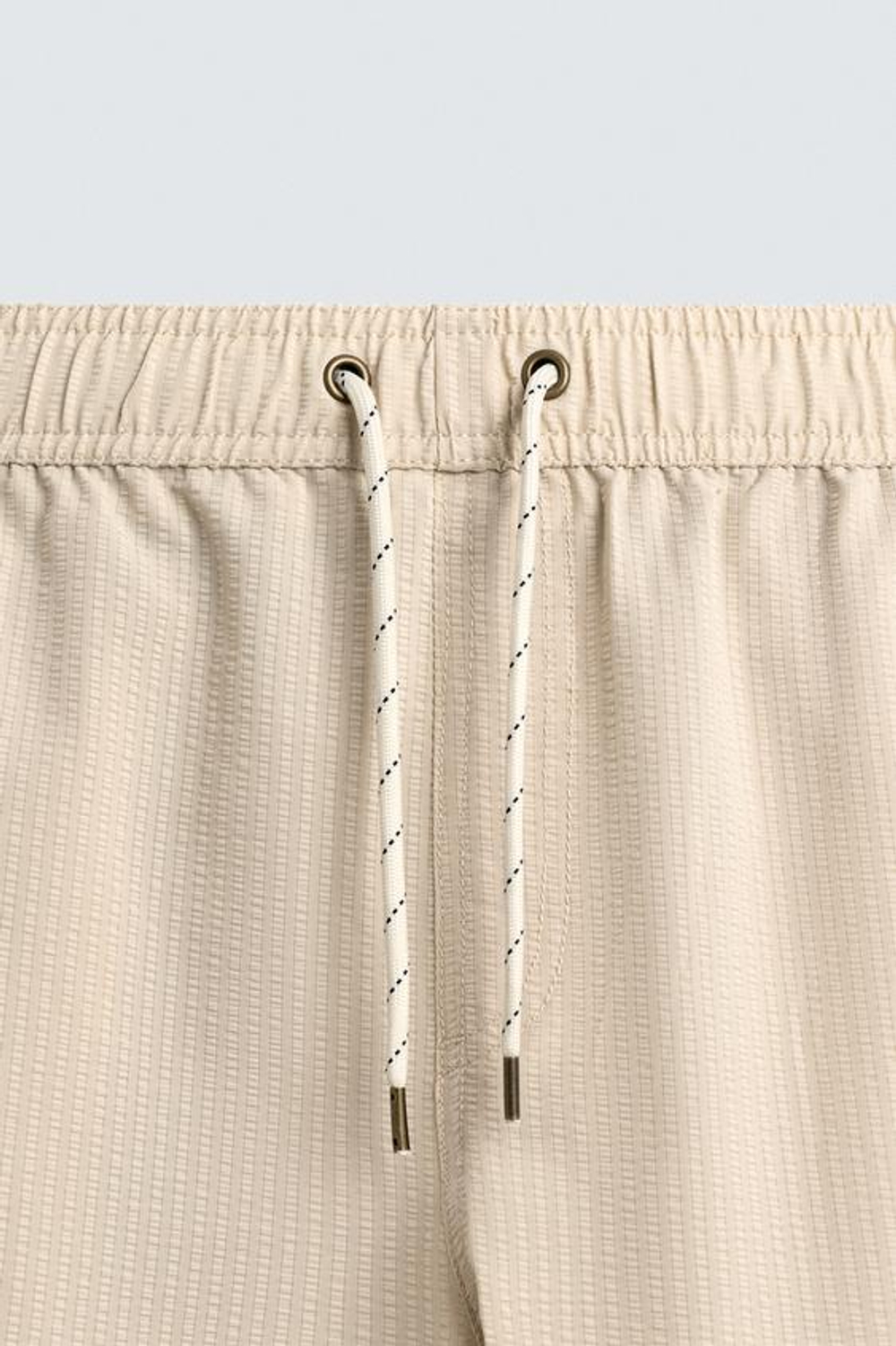 ZARA ДЛИННЫЕ ПЛАВКИ ИЗ ЖАТОЙ ТКАНИ, КАМЕННЫЙ