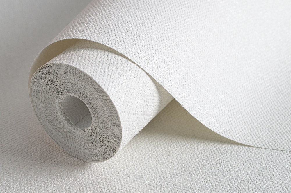 Обои бумажные однотонные белые без подгона 53 см