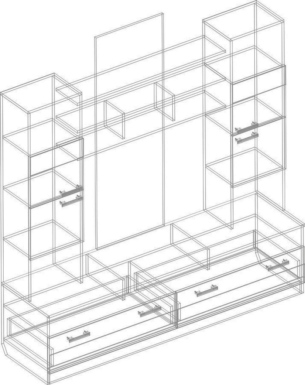 Тумба под ТВ с антресолью "Соната-2"