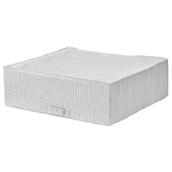 IKEA STUK  (ИКЕА СТУК)  -  Коробка для одежды/белья, белый/серый, 55x51x18 см