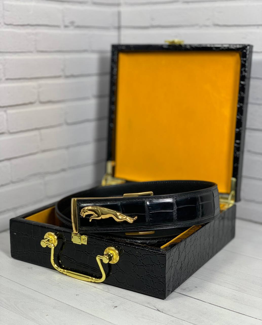 Ремень Jaguar из кожи крокодила, арт. 474498601