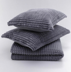 ZEPHYR HOME Merinos Покрывало 220х240 Велюр теmно сеpый