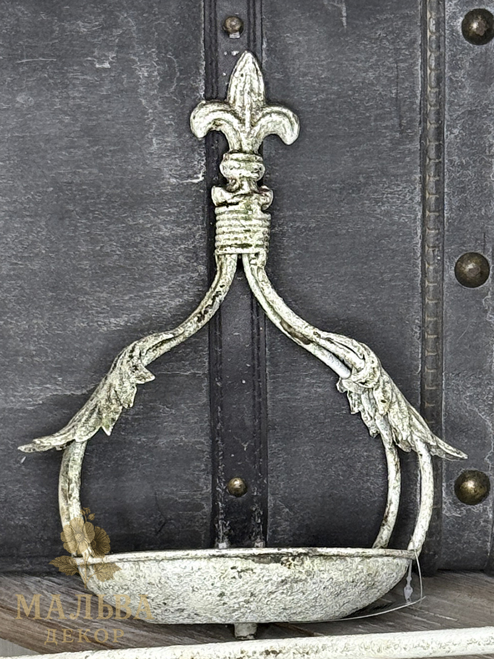 Декор для сада "Флёр де лиз" кормушка для птиц 19x14xH23см + 100см штекер