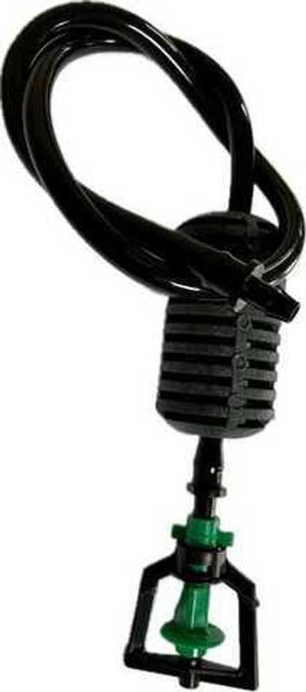 Микродождеватель полнооборотный, зеленое сопло, 82 л/час, 4,4м радиус, с подвесом, без антикапли