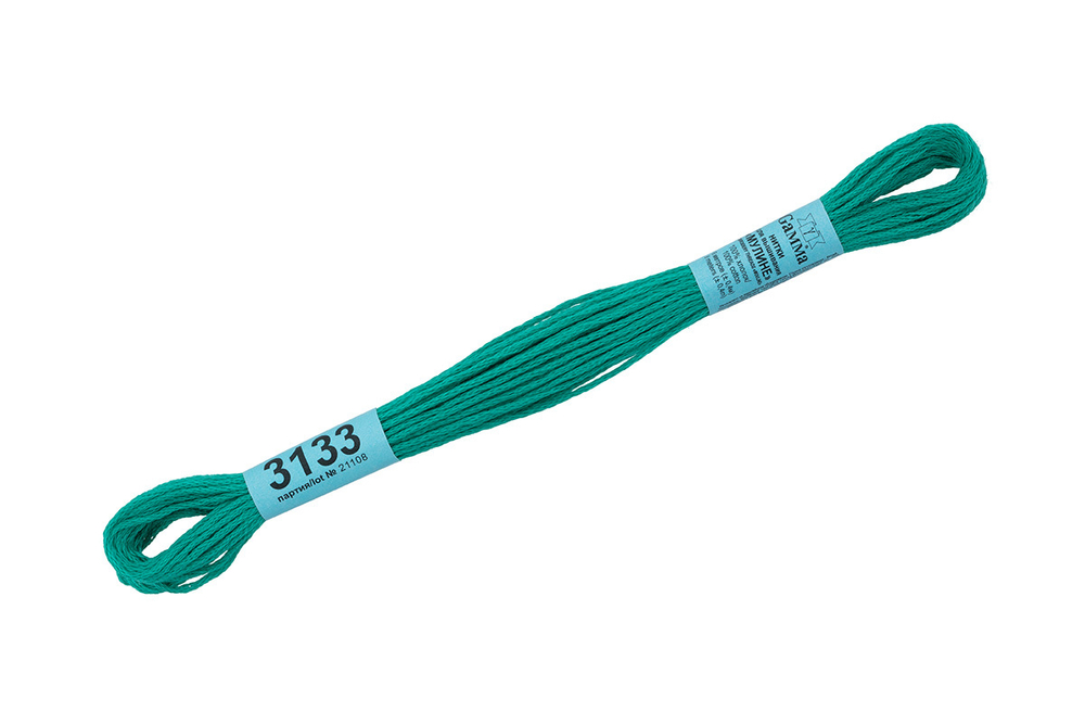 Мулине "Gamma", 100% хлопок , 8 м, №3133