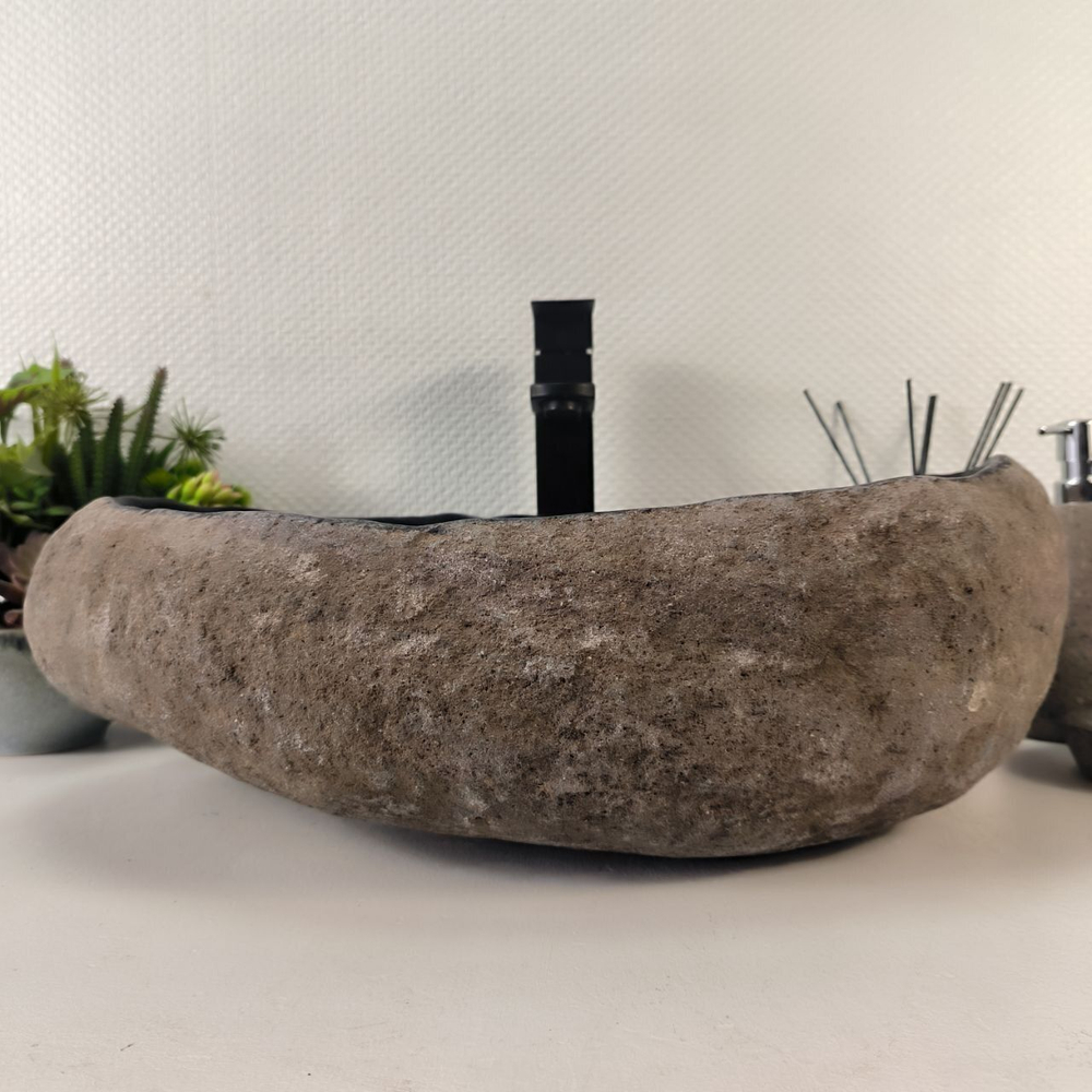 Каменная раковина из речного камня RS-05248 (53*37*18) 0862 из натурального камня