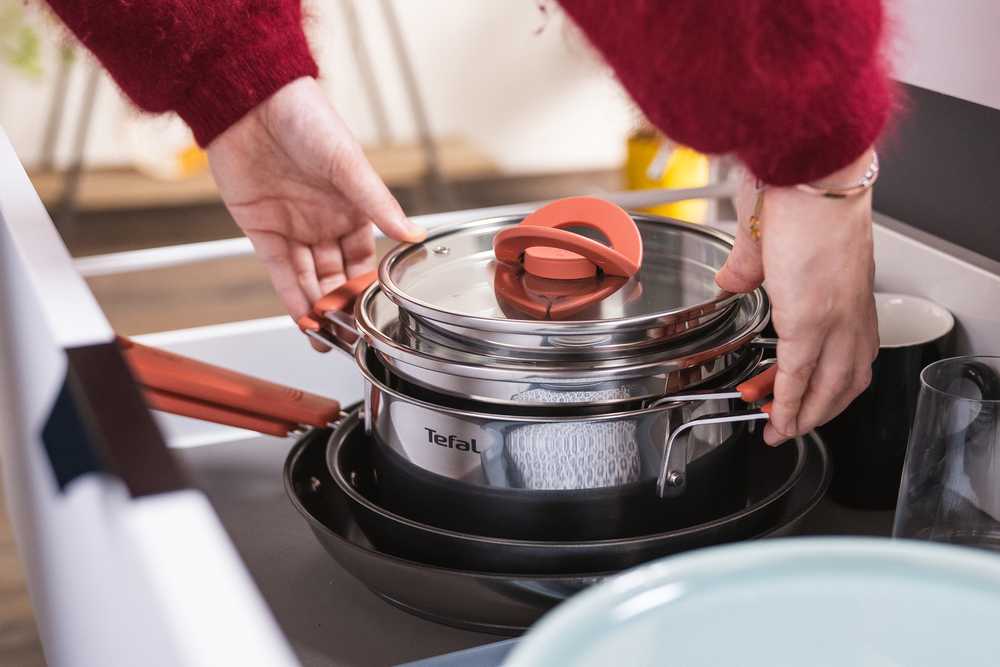 Набор посуды Tefal Opti'Space 13 предметов 2,1/3/5,2л 18/20/24см G720SD74