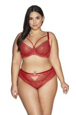 Бюстгальтер Crown с мягкой чашкой из блестящего кружева (Размер: 105C) (Цвет: красный)