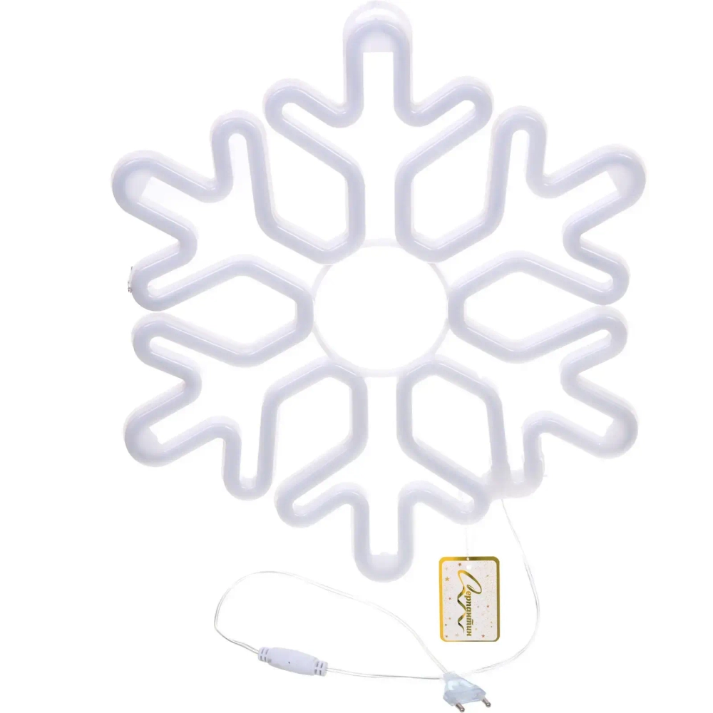 Фигура светодиодная «Зимняя снежинка» 38 см, (постоянное свечение), 220V, Белый