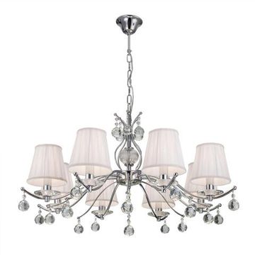 CL438181 Шелли Хром+Белый Св-к Люстра