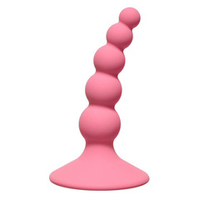 Розовая анальная пробка 10,5см Lola Games First Time Ribbed Plug Pink 4108-01Lola