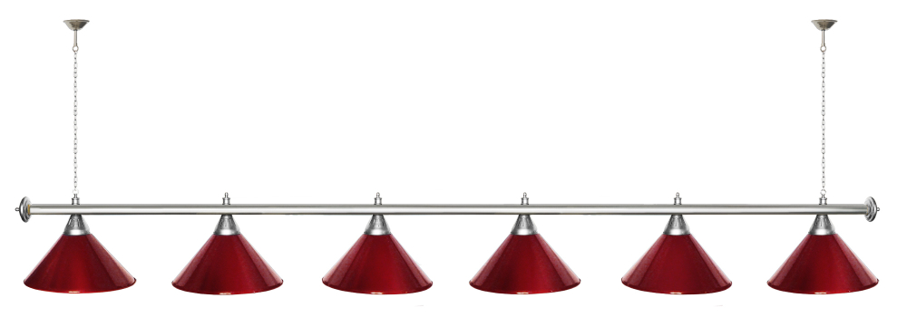 Лампа STARTBILLIARDS 6 пл. (плафоны золотые,штанга золотая,фурнитура золото)