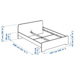 Каркас кровати - IKEA ASKVOLL, 200х160 см, белый, АСКВОЛЬ ИКЕА
