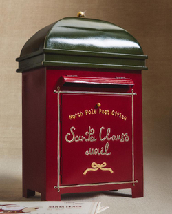 ZARA HOME РОЖДЕСТВЕНСКИЙ ПОЧТОВЫЙ ЯЩИК ДЛЯ ПИСЕМ ДЕДА МОРОЗА, КРАСНЫЙ