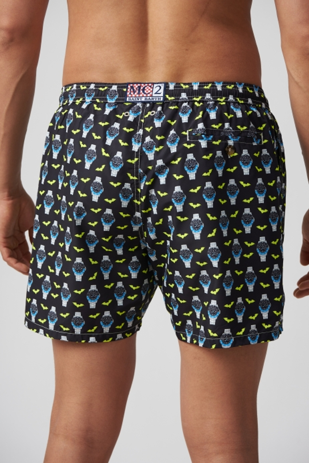 Шорты муж. Saint Barth Micro BAT O CLOCK черный бэтмэн часы