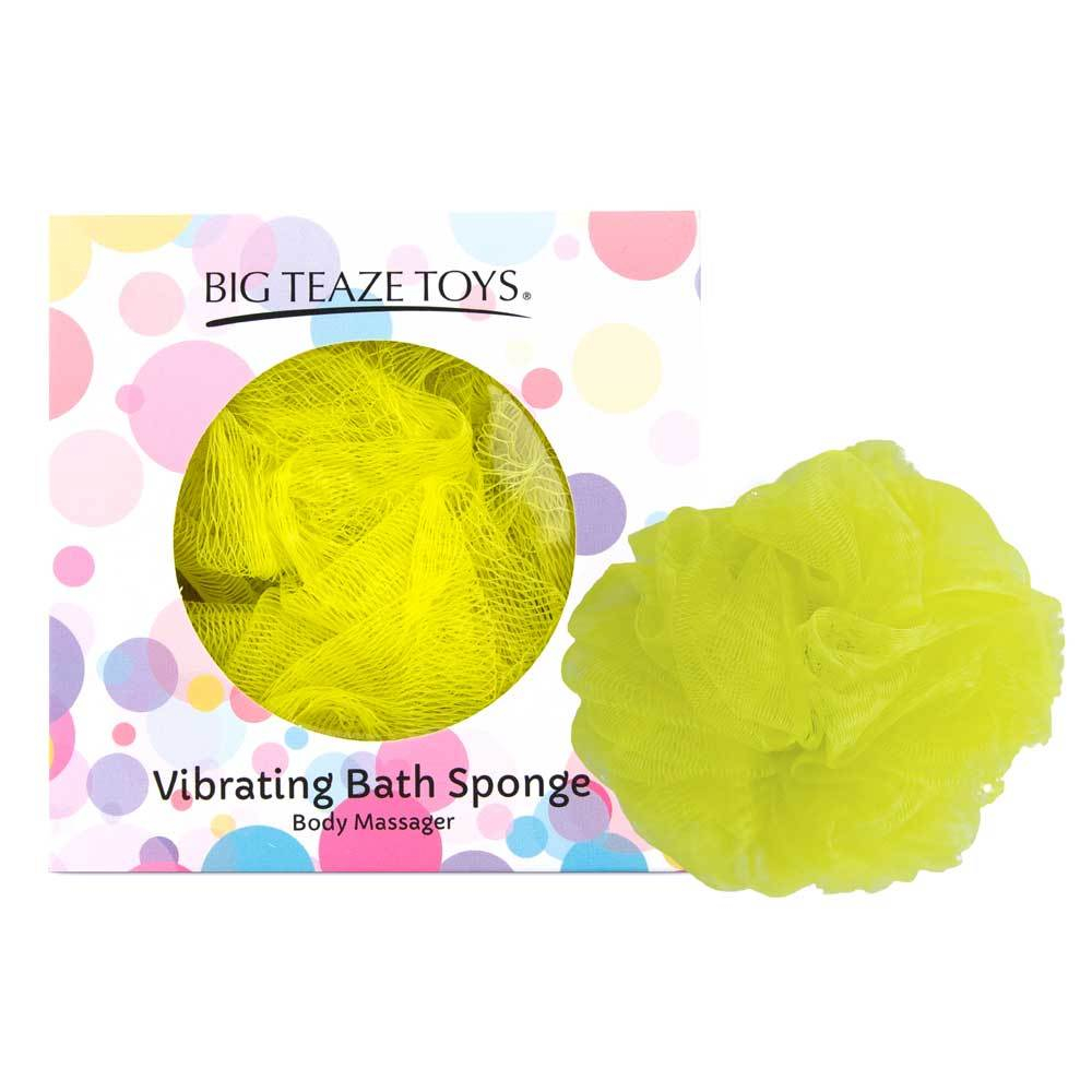 Желтая губка для ванны с вибропулей Vibrating Bath Sponge