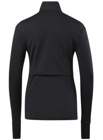 Женская Кофта теннисная Reebok Workout Running 1/4 Zip W - черный