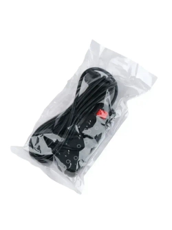 Сетевой фильтр Гарнизон с базовой защитой с заземлением с выключателем 3 розетки, 16А, 5 метров черный EPB-G3-16-B-5