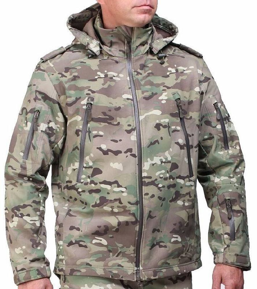Куртка тактическая SoftShell Camofans мультикам