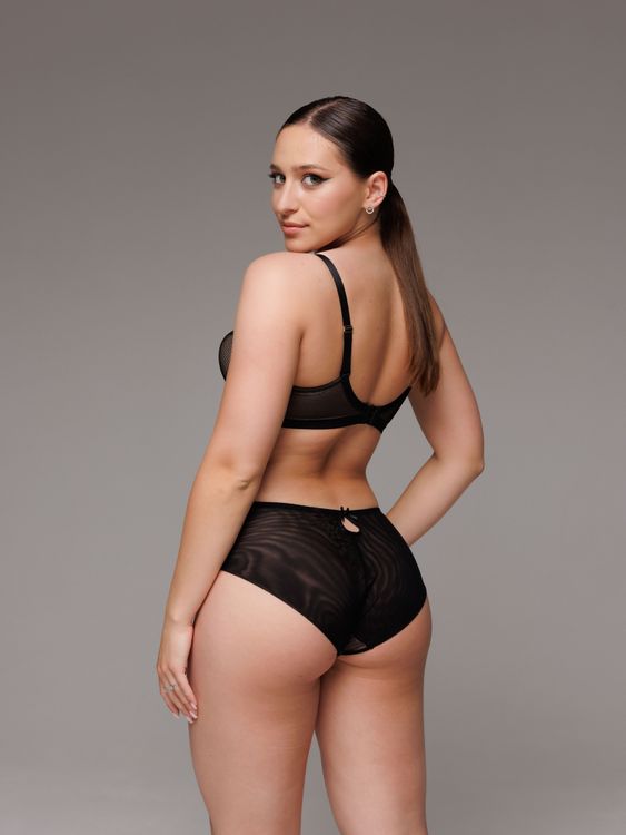 Трусы Zebra бикини (черный/скин)