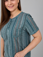 Пижама с бриджами КД-61/рогожкаизумруд-цепочка