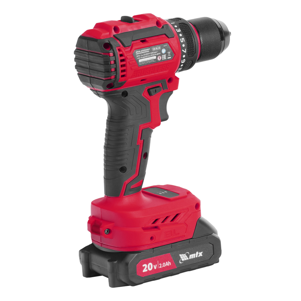 Дрель-шуруповерт аккумуляторная бесщет. CDS-BL-20, Li-Ion, 20 В// MTX