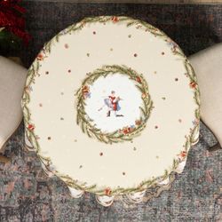 СКАТЕРТЬ КРУГЛАЯ "ЩЕЛКУНЧИК" ,150СМ , БЕЖЕВЫЙ ,100% ХЛОПОК , ТВИЛ