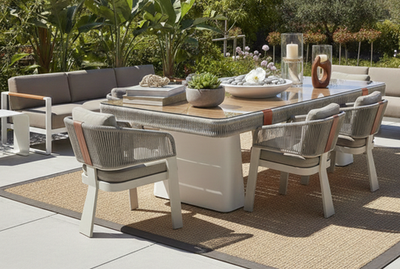 Комплект мебели Ayca Dining Set. Алюминий, ироко. Поставка 45 дней.