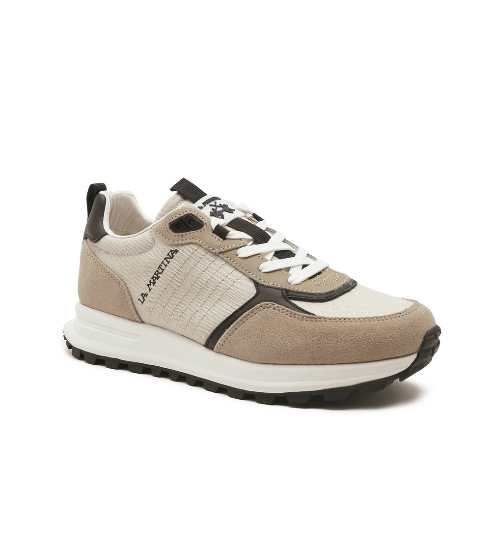 Кожаные кроссовки La Martina - бежевый(LFM231.010)