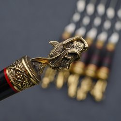 Подарочный набор шампуров "Удачный улов", рукояти черный мореный граб