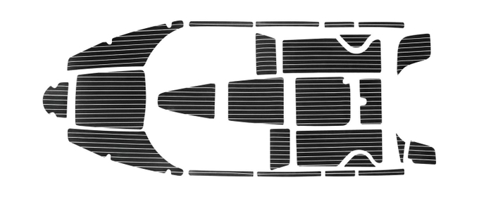 Комплект палубного покрытия для Феникс 600HT, тик черный, Marine Rocket