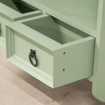 Шкаф навесной Прованс 2 ящика для кухни и ванной из массива сосны, эвкалиптовый