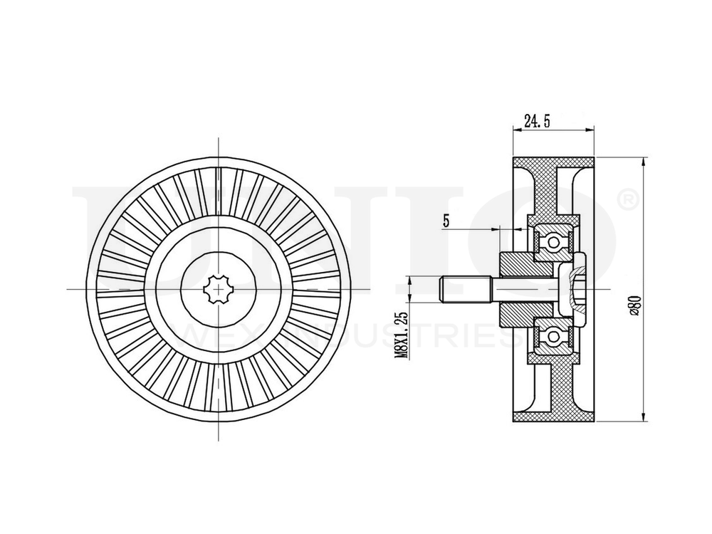 Ролик натяжной приводного ремня UNIO TNS-10228