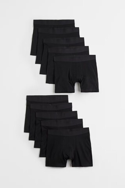 H&M Набор трусов-боксеров ( 10 шт.) черный