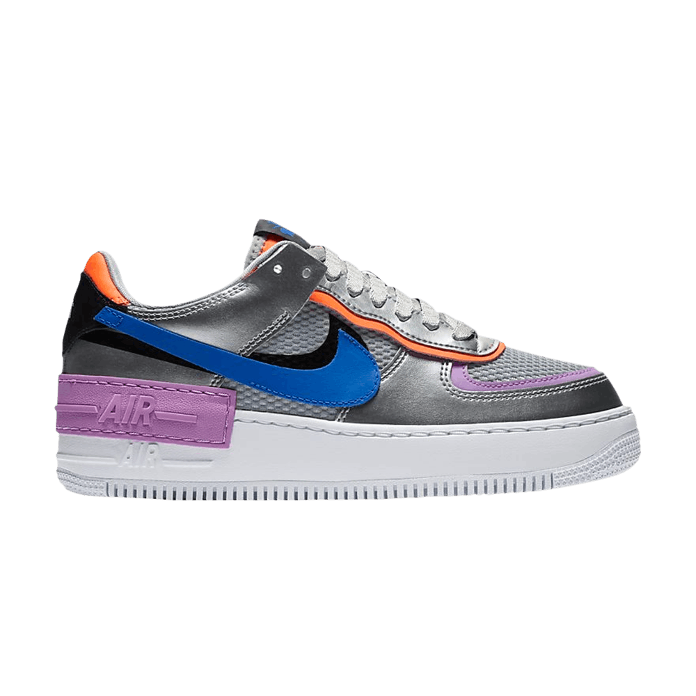 Кроссовки Nike Air Force 1 Shadow Metallic Silver (Женская размерная сетка)