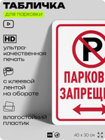 Табличка для парковки "Парковка запрещена", для дома, офиса, организаций, 40х30 см, Silver Plane x Айдентика Технолоджи