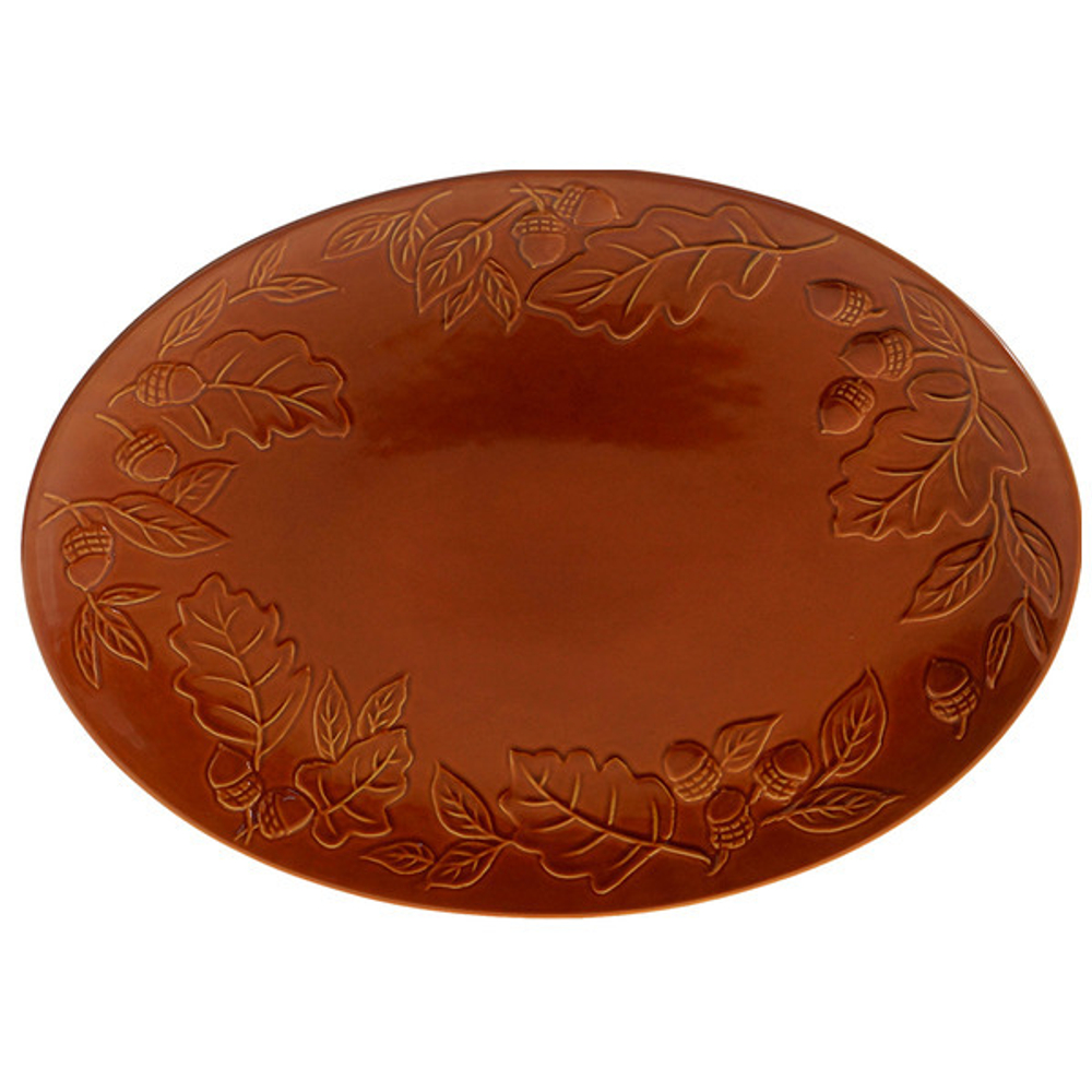 Блюдо овальное Certified Int. Осенние поля.Желудь