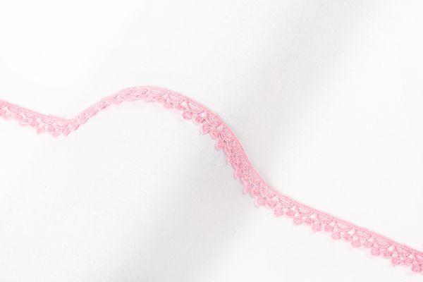 Кружево гипюр (плетёное) 13 мм / 8.8 м, GP008PI розовый, Gamma GGM-1301