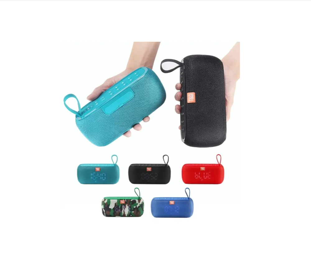 Беспроводная колонка TG-177 (5W/TF/USB/FM) ЧАСЫ