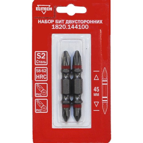 Набор бит ELITECH PH2-PH1*45мм 2шт   1820.144100