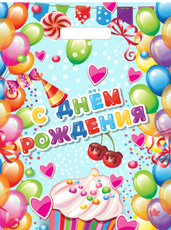 Пакет ВУР 31*40см /60 мкм Поздравительный /1 шт