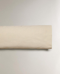 ZARA HOME ХЛОПКОВАЯ НАВОЛОЧКА В ПОЛОСКУ, БЕЖЕВЫЙ